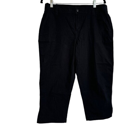 Style & Co Size 10P Black Capri Pants Stretch Petite Pockets - Picture 9 of 9
